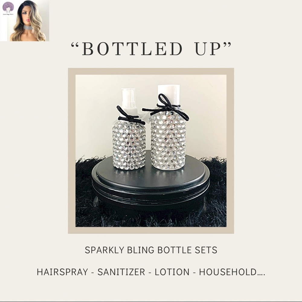 Blingy & Beautiful Rhinestone🤍 Style Bling Bottle Gift Sets for Home or Travel